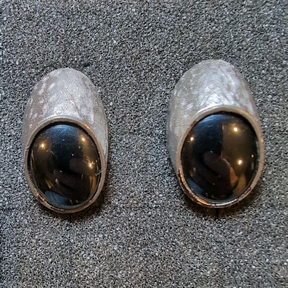 VTG Cufflinks Swank Silver Gold Tone 4 Pair. Mother Of Pearl, Rhinestone, Inlay - Picture 3 of 6